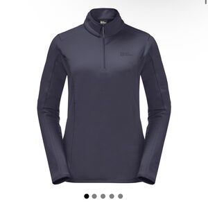 Jack Wolfskin Women's Baiselberg Half-Zip Fleece Jacket in graphite